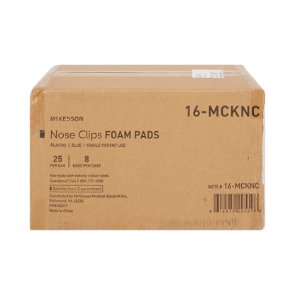 McKesson Nose Clip Foam, Disposable, Blue Plastic For Spirometer (1088134_BG)