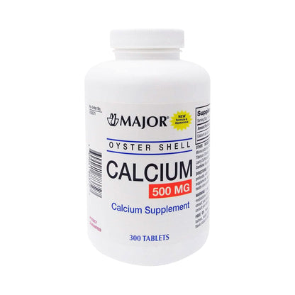 Major® Oyster Shell Joint Health Supplement Oyster Shell Calcium 500 mg Strength Tablet 300 per Bottle (647519_BT)