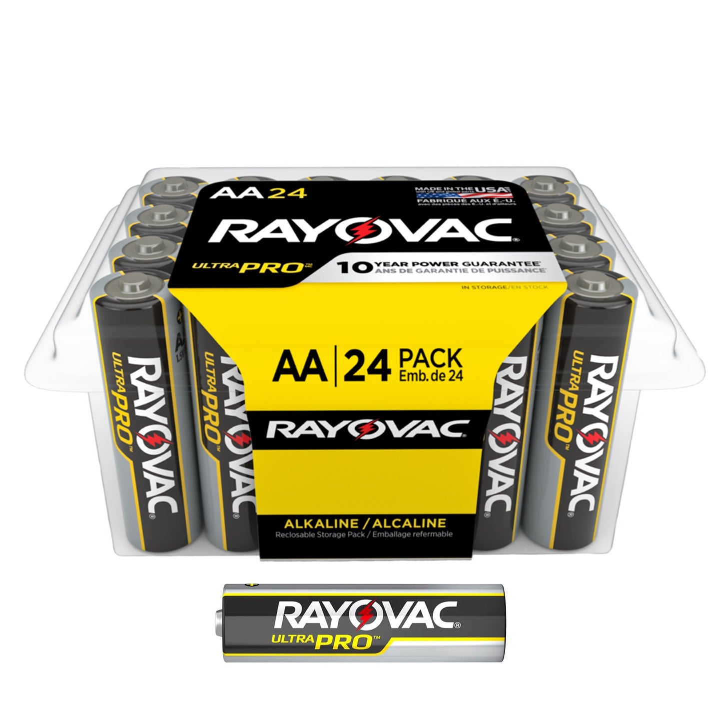 Rayovac® Ultra Pro™ Alkaline Battery AA Cell 1.5V Disposable 24 Pack (1180464_CS)