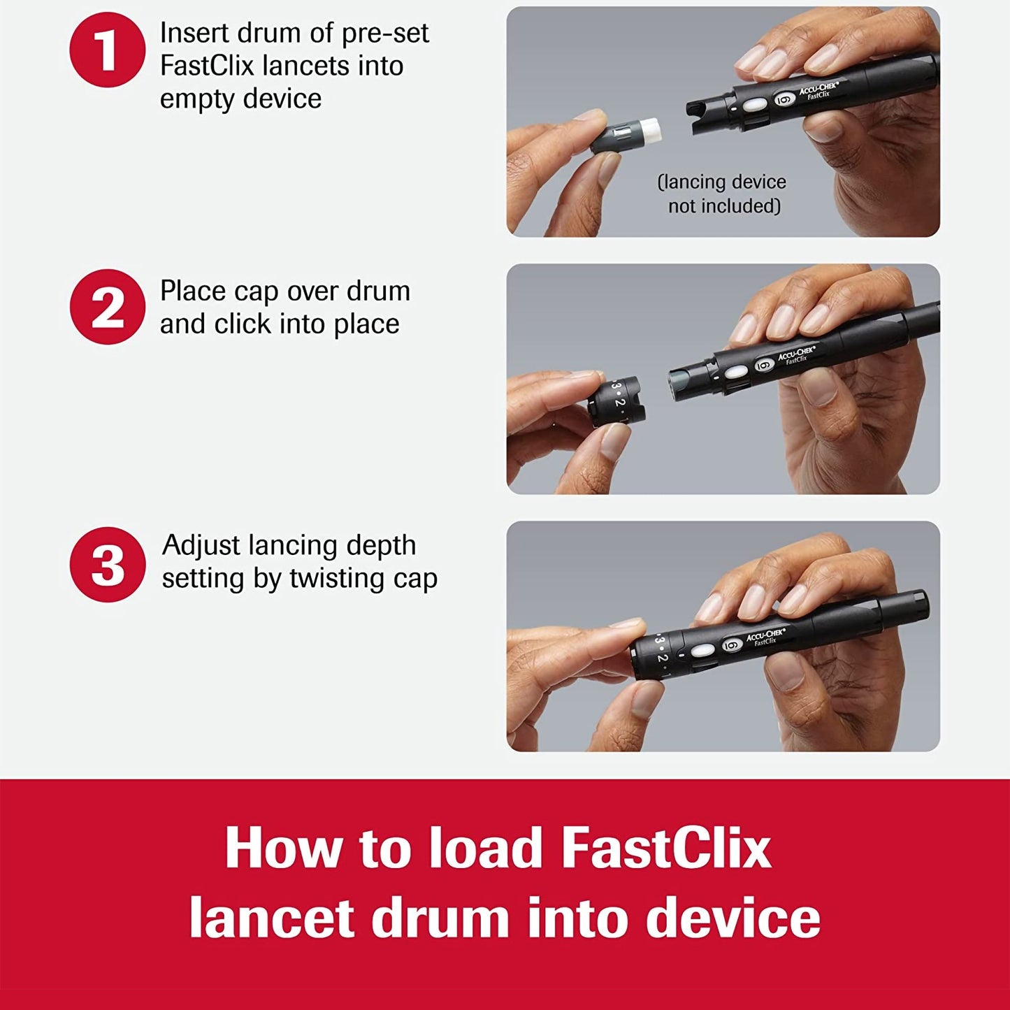 Accu-Chek® Lancet for Lancing Device Non-Safety Twist Off Cap Multiple Sites (820615_CS)
