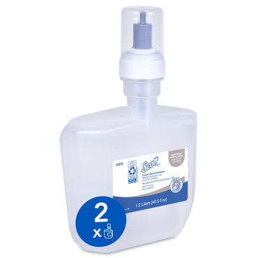 Scott® Essential Alcohol-Free Hand Sanitizer 1,200 mL BZK (Benzalkonium Chloride) Foaming Dispenser Refill Bottle (1043627_CS)