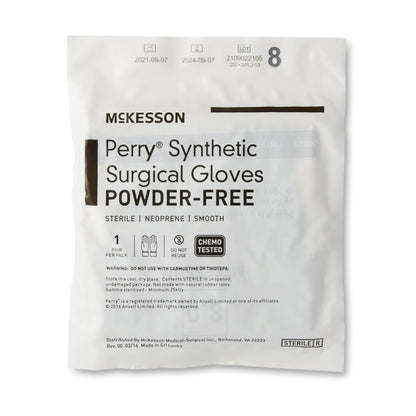 McKesson Perry® Performance Plus Surgical Glove Size 8 Sterile Polychloroprene Standard Cuff Length Smooth Dark Green Chemo Tested (1044740_PR)