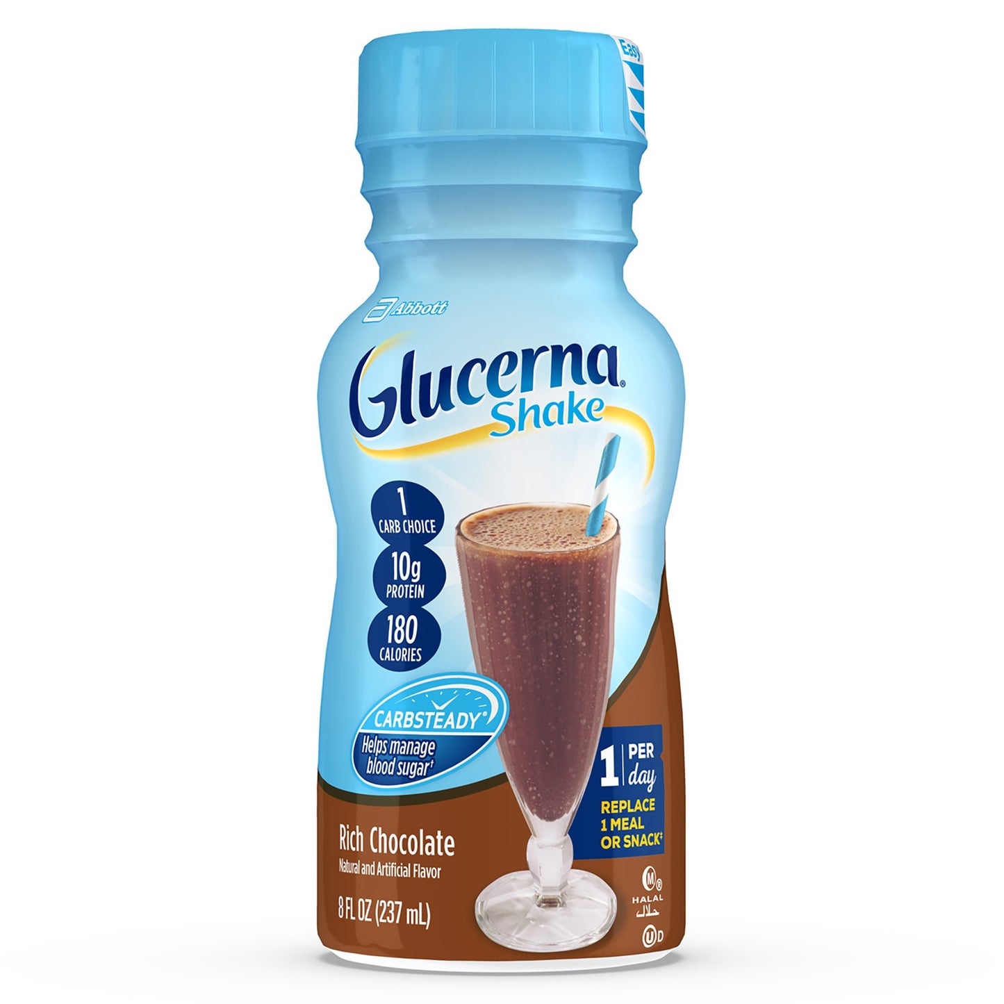 Glucerna® Original Shake Oral Supplement Rich Chocolate Flavor Liquid 8 oz. Bottle (649274_PK)