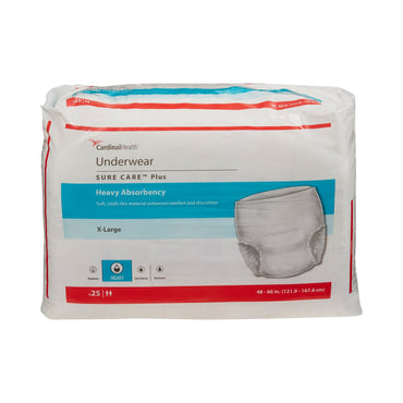 Sure Care™ Plus Unisex Adult Absorbent Underwear Pull On with Tear Away Seams X-Large Disposable Heavy Absorbency (829960_BG)