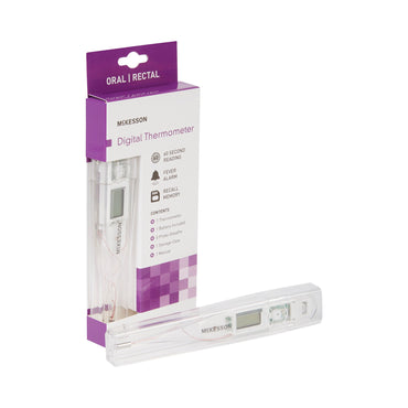 McKesson Digital Stick Thermometer Oral / Rectal / Axillary Probe Handheld (491097_EA)