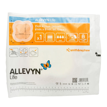 Allevyn Life Foam Dressing 8-1/4 X 8-1/4 Inch With Border Film Backing Silicone Gel Adhesive Quadrilobe Sterile (834488_BX)
