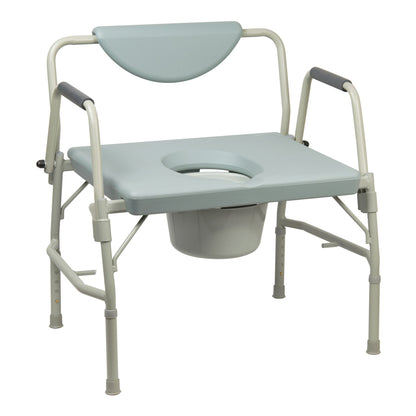McKesson Commode Chair Drop Arms Steel Frame Padded Backrest 23-1/4 Inch Seat Width 1000 lbs. Weight Capacity (1065226_EA)