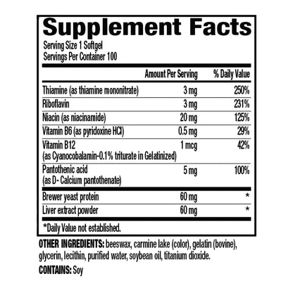 Major Pharmaceuticals Multivitamin Supplement Vitamin B 1 mcg Strength Capsule 100 per Bottle (1230344_BT)