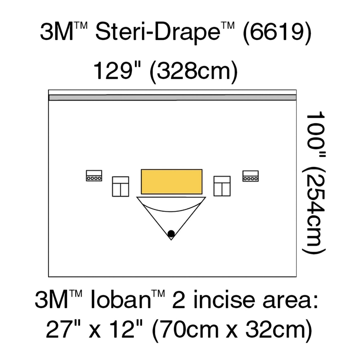 3M™ Steri-Drape™ Orthopedic Drape Large Isolation Drape with Incise and Pouch 129 W X 100 L Inch Sterile (185815_CS)