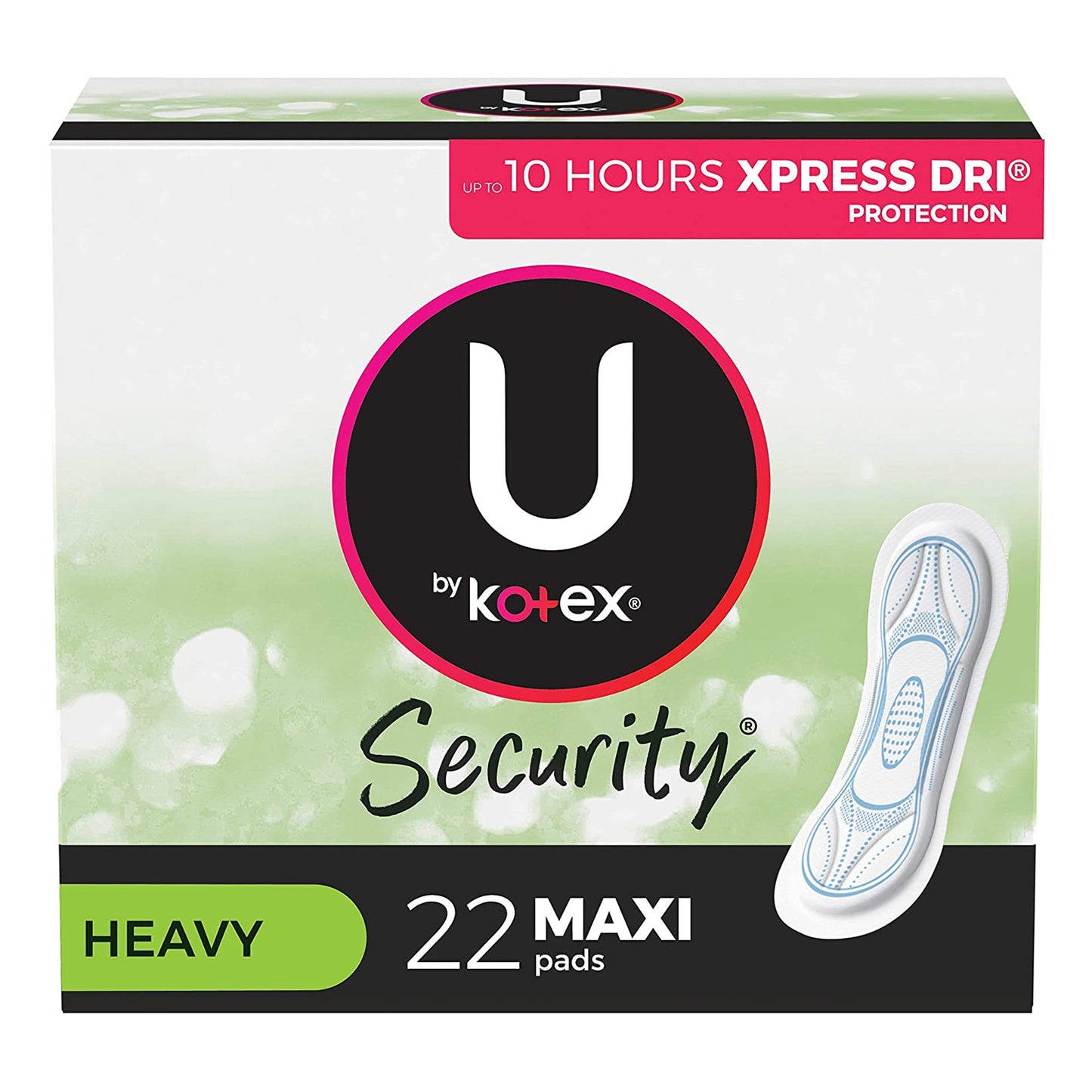 U by Kotex® Security Feminine Pad Maxi Super Absorbency (988496_PK)