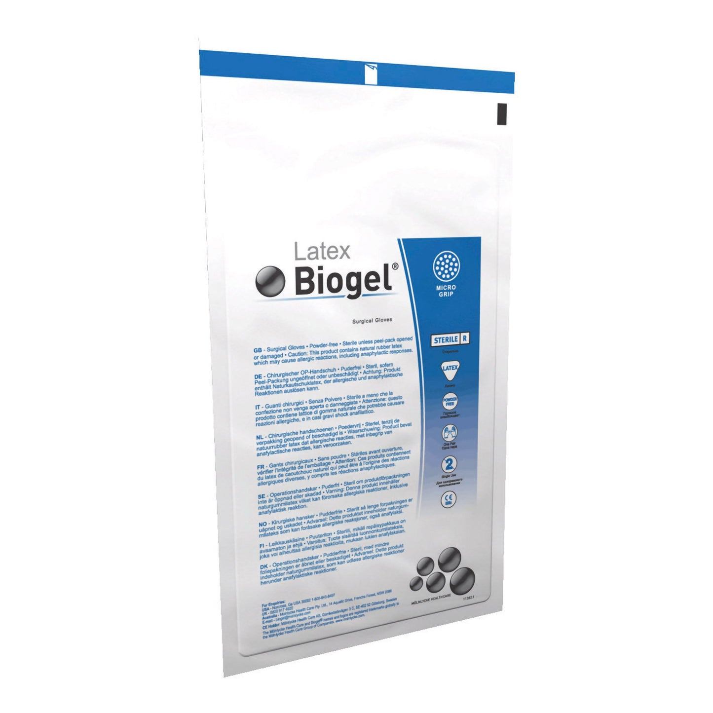 Biogel® M Surgical Glove Size 6 Sterile Latex Standard Cuff Length Micro-Textured Straw Not Chemo Approved (195114_PR)