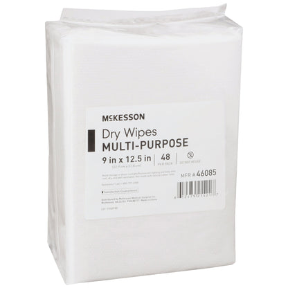 McKesson Task Wipe Medium Duty 48 Count Poly Pack 9 X 12-1/2 Inch NonSterile Disposable (864655_CS)