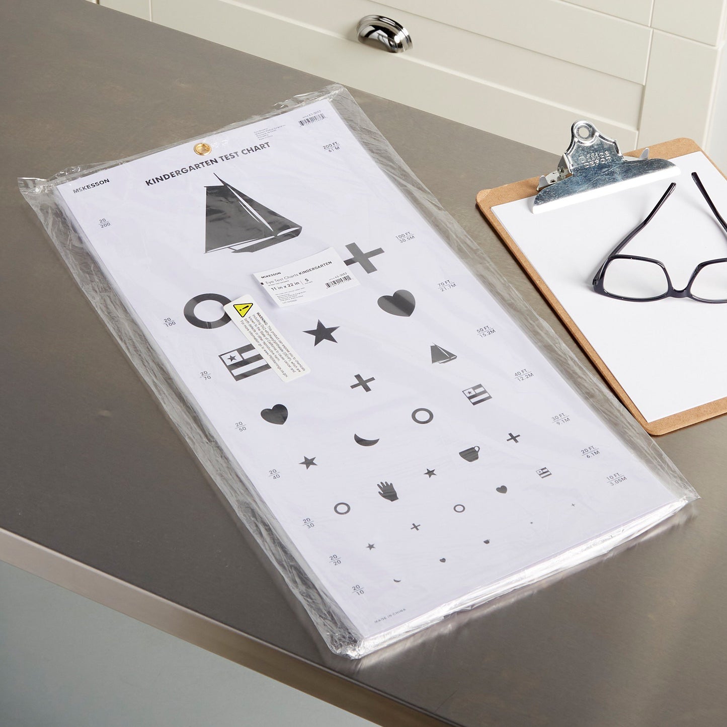 McKesson Preschool Eye Test Chart 20 Foot Distance Acuity Test (1038454_BG)