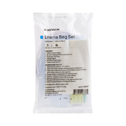 McKesson Enema Bag Set NonSterile 1500 mL (854375_CS)