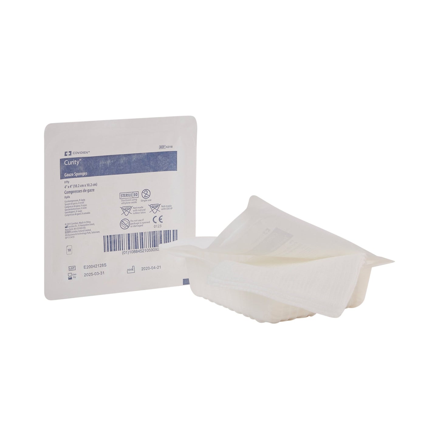 Curity™ Gauze Sponge 4 X 4 Inch 8-Ply Sterile 10 per Tray (224685_TR)