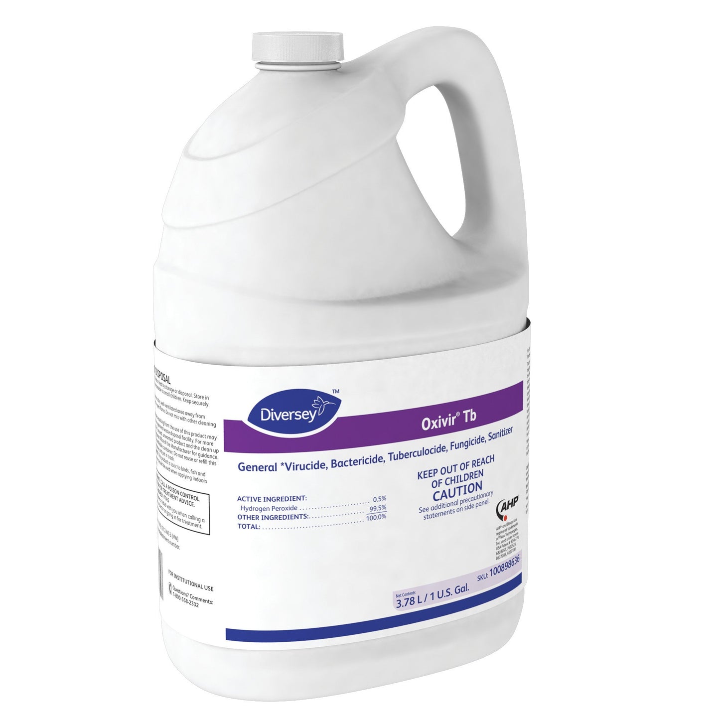 Diversey™ Oxivir® Tb Surface Disinfectant Cleaner Peroxide Based Manual Pour Liquid 1 gal. Jug Cherry Almond Scent NonSterile (1112821_CT)