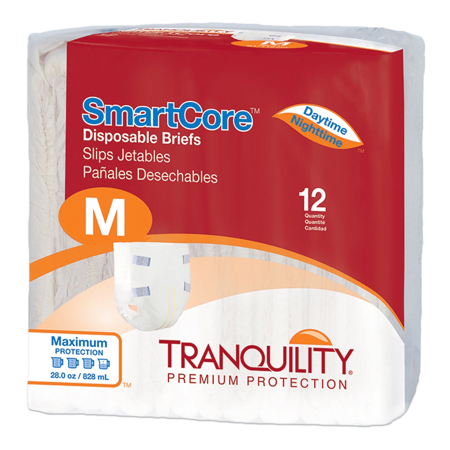 Tranquility SmartCore™ Unisex Adult Incontinence Brief Medium Disposable Heavy Absorbency (801661_CS)
