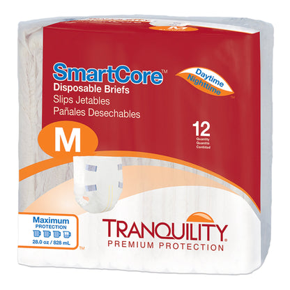 Tranquility SmartCore™ Unisex Adult Incontinence Brief Medium Disposable Heavy Absorbency (801661_CS)