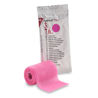 3M™ Scotchcast™ Plus Cast Tape 3 Inch X 12 Foot Fiberglass / Resin Bright Pink (199236_CS)