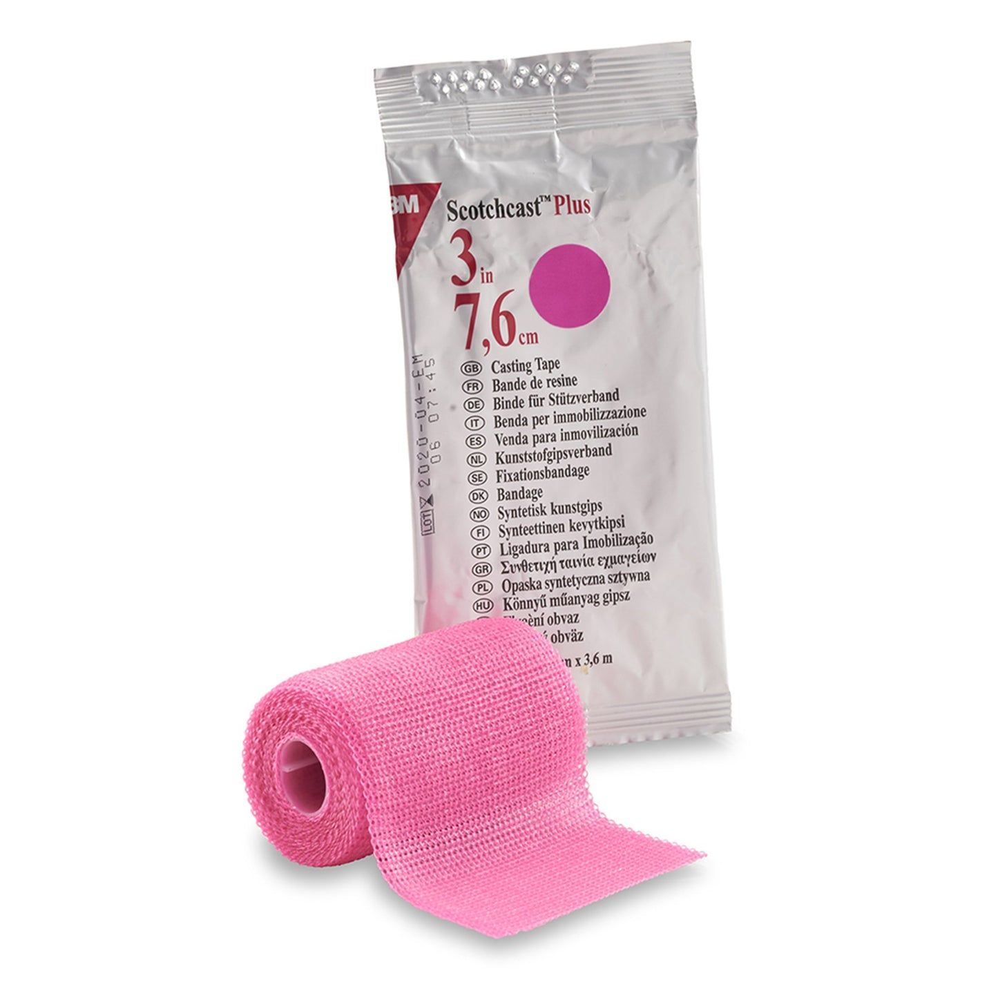 3M™ Scotchcast™ Plus Cast Tape 3 Inch X 12 Foot Fiberglass / Resin Bright Pink (199236_EA)