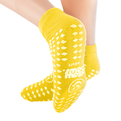 Pillow Paws® Risk Alert® Terries™ Slipper Socks Unisex Adult 3X-Large / X-Wide All Around Tread Single Patient Use Yellow (843797_PR)
