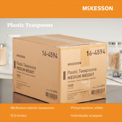 McKesson Spoon Medium Weight White Polypropylene (1049901_CS)