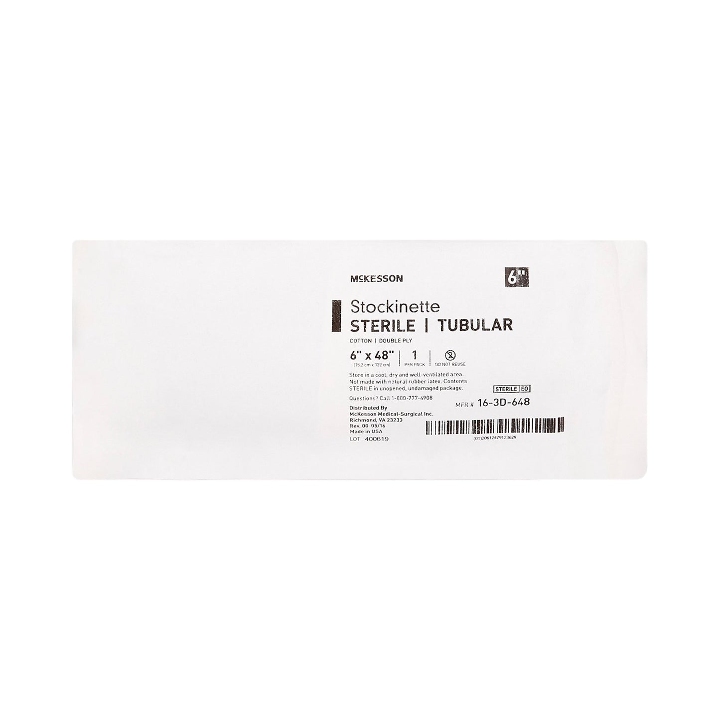 McKesson Surgical Stockinette Tubular 6 X 48 Inch Sterile (460832_EA)
