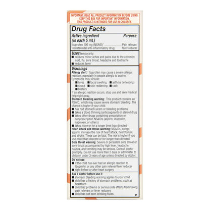 Foster & Thrive™ Children's Pain Relief 100 mg / 5 mL Strength Ibuprofen Oral Suspension 4 oz. (1238933_BT)