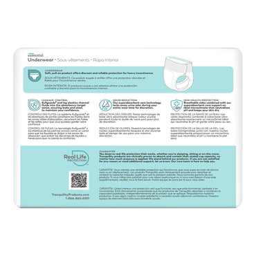 Tranquility® Essential Unisex Adult Absorbent Underwear Pull On with Tear Away Seams X-Large Disposable Heavy Absorbency (455913_CS)