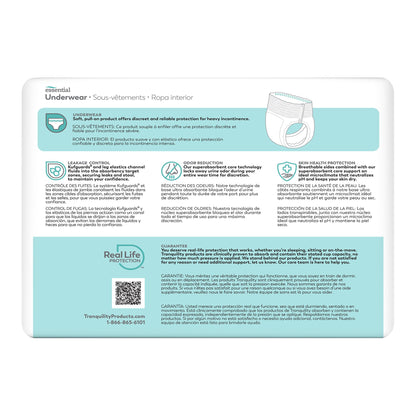 Tranquility® Essential Unisex Adult Absorbent Underwear Pull On with Tear Away Seams X-Large Disposable Heavy Absorbency (455913_CS)