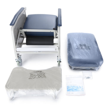 McKesson 3-Position Recliner Blue Vinyl 2 Locking Casters (1065254_EA)