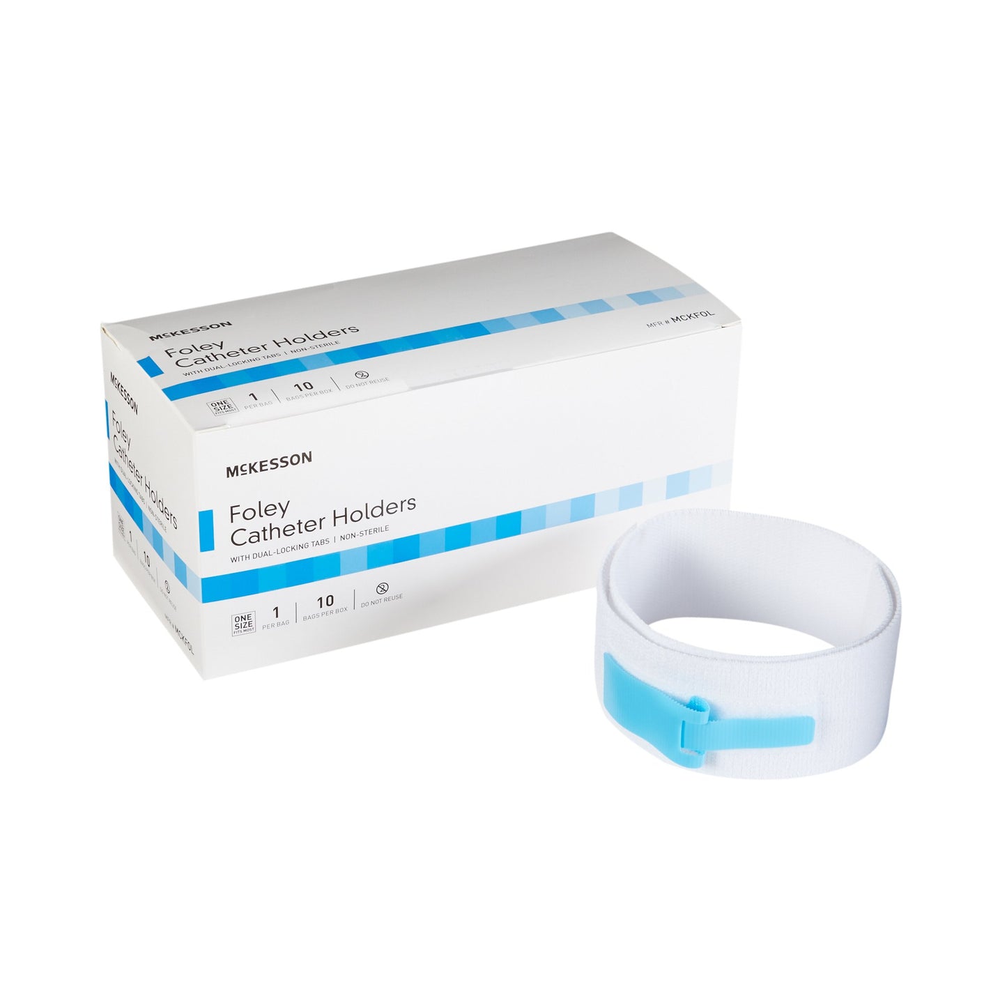 McKesson Leg Strap 2 X 24 Inch Length, Dual-Locking Tabs, Stretch Material, Hook and Loop Closure, Nonsterile (1107740_CS)
