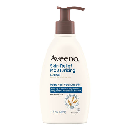 Aveeno® Skin Relief Hand and Body Moisturizer 12 oz. Pump Bottle Unscented Lotion (1228809_EA)