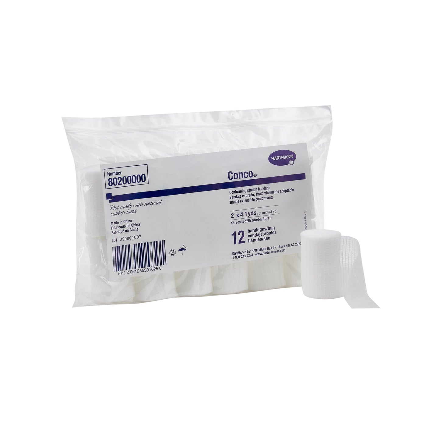 Conco® Conforming Bandage 2 Inch X 4-1/10 Yard 1-Ply NonSterile 12 per Pack (778836_CS)