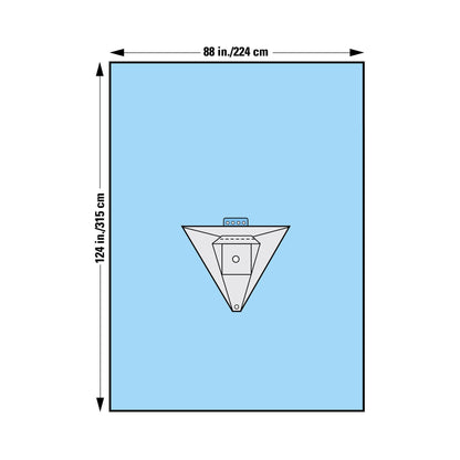 O&M Halyard Inc Orthopedic Drape Knee Arthroscopy Drape 90 W X 124 L Inch Sterile (277348_CS)