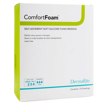 ComfortFoam™ Foam Dressing 4 X 5 Inch Without Border Film Backing Silicone Face Rectangle Sterile (1027617_EA)
