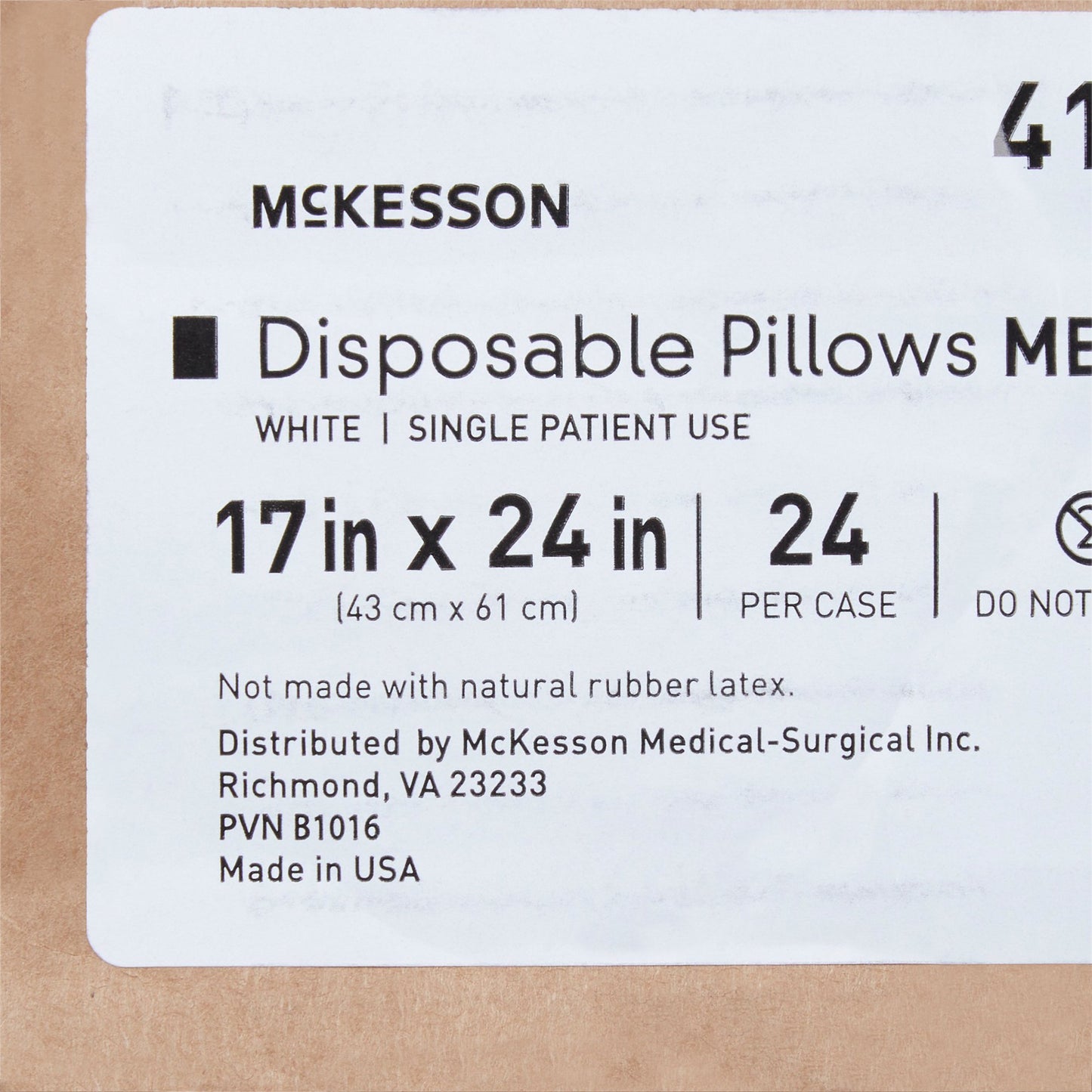 McKesson Bed Pillow 17 X 24 Inch White Single Patient Use (939595_CS)