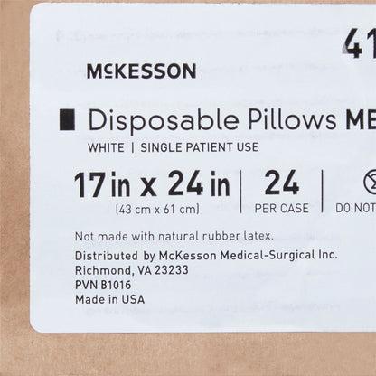 McKesson Bed Pillow 17 X 24 Inch White Single Patient Use (939595_CS)