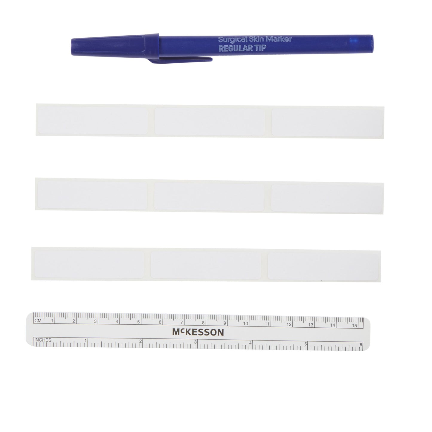 McKesson Skin Marker with Ruler and Labels Prep-Resistant Gentian Violet Ink Sterile Full Size Regular Tip (661789_BX)