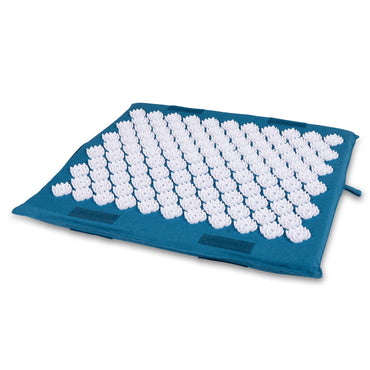 Kanjo Acupressure Foot Mat Sapphire / White Cotton-Linen Fabric / Memory Foam / Plastic 14 X 16 Inch (1236437_EA)