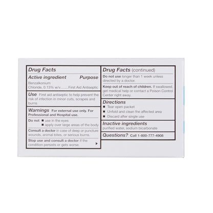 McKesson Antiseptic Skin Towelette Individual Packet Unscented 100 Count (865276_BX)