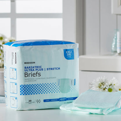 McKesson Ultra Plus Stretch Unisex Adult Incontinence Brief 2X-Large / 3X-Large Disposable Heavy Absorbency (973140_CS)