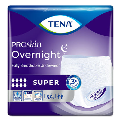 TENA ProSkin Overnight™ Super Unisex Adult Absorbent Underwear Pull On with Tear Away Seams Medium Disposable Heavy Absorbency (1053408_BG)