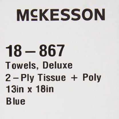 McKesson Procedure Towel 13 W X 18 L Inch Blue NonSterile (164752_CS)