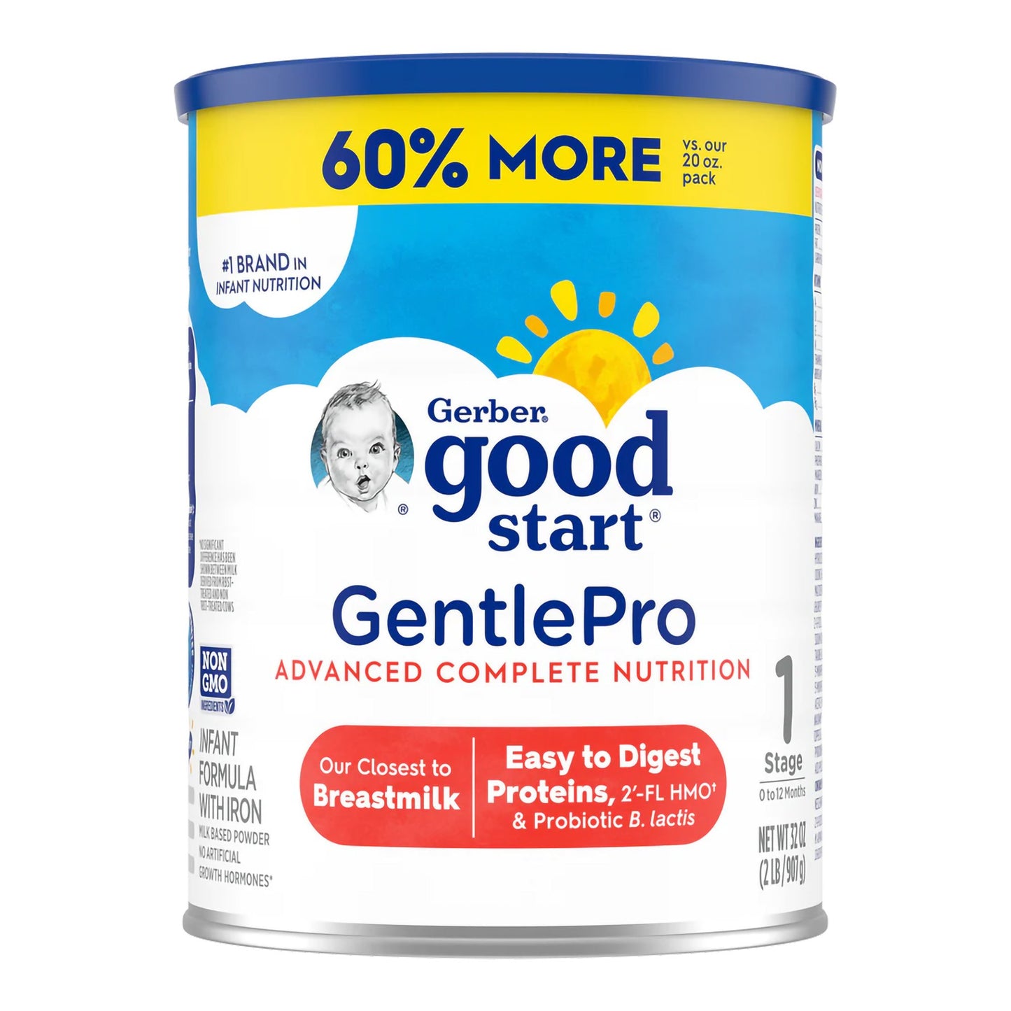 Gerber® Good Start® GentlePro Infant Formula Unflavored 32 oz. Can Powder Iron (1246299_EA)