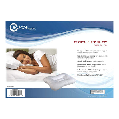 Roscoe Medical Cervical Pillow Soft 16 X 23 Inch White (999349_EA)