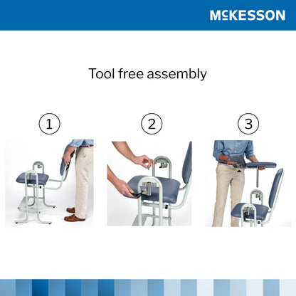 McKesson Blood Drawing Chair 1 Fixed Armrest, 1 Flip Up Armrest Gray (485313_EA)