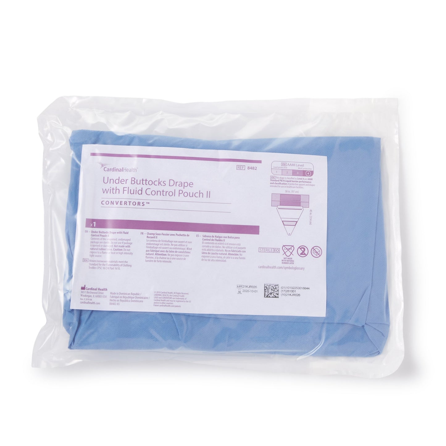 Cardinal Obstetrics / Gynecology Drape Under Buttocks Drape 38 W X 27 W X 45 L Inch Sterile (269703_CS)