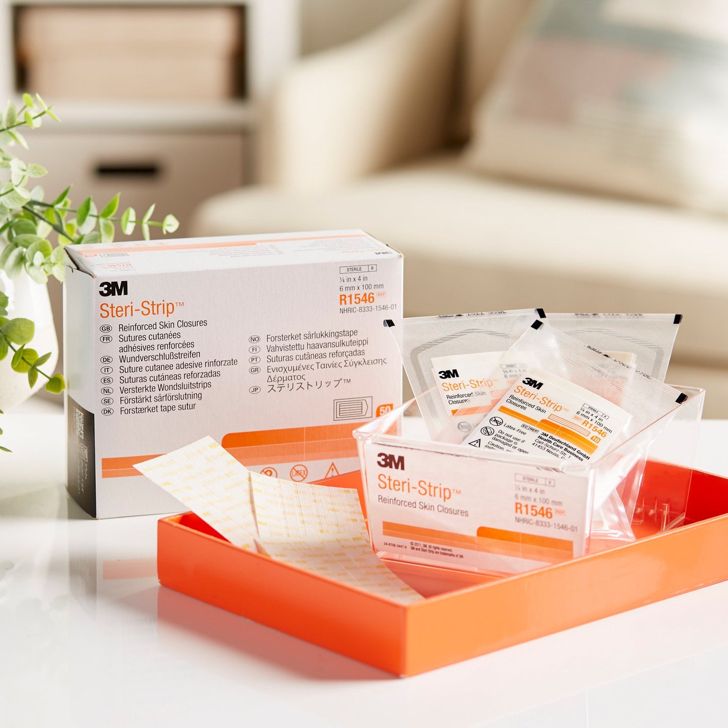 Steri-Strip™ Skin Closure Strip 1/4 X 4 Inch Nonwoven Material Reinforced Strip White (5784_CS)