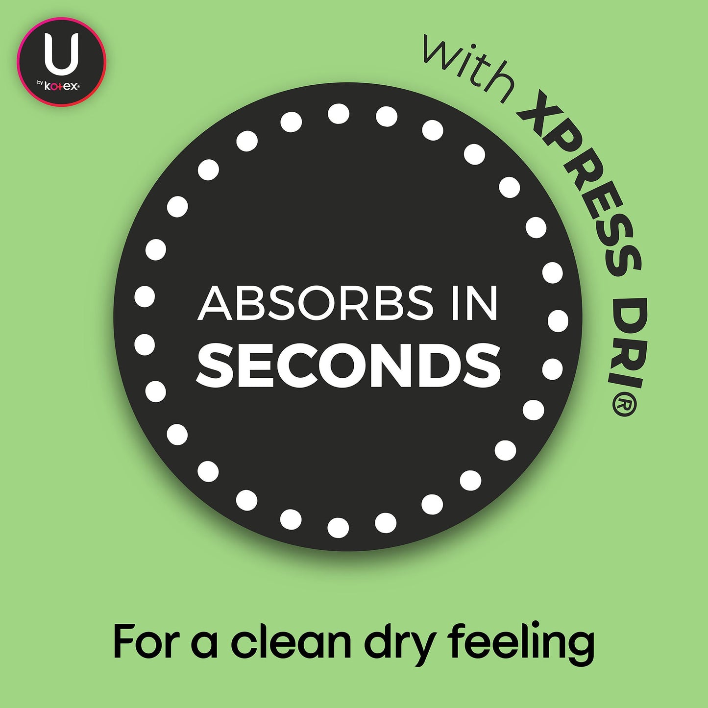 U by Kotex® Security® Lightdays Feminine Pad Regular Absorbency (1197231_CS)